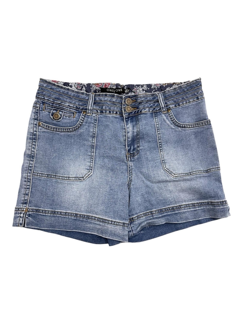 one 5 one Light Blue Denim High-Rise Jean Shorts